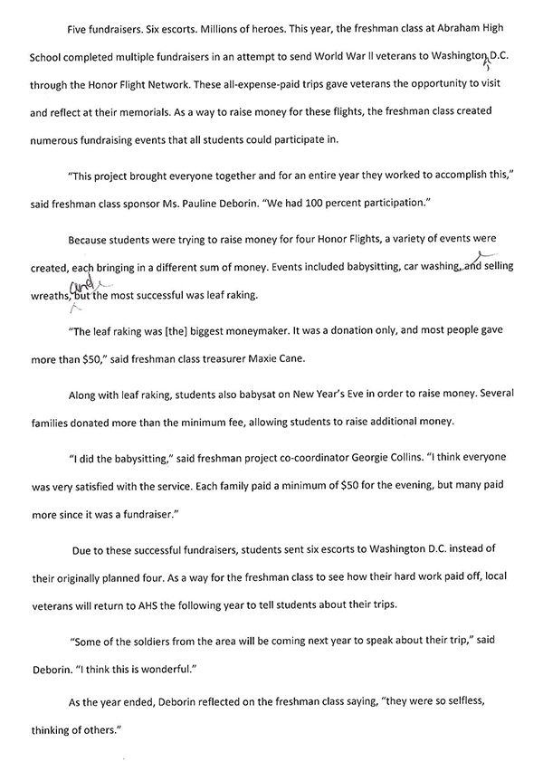 Yearbook Copy Writing