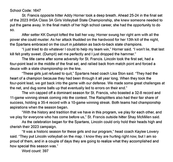 Sports Writing